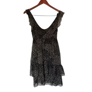 Andy & Debb floral pattern mini dress flowy ruffles